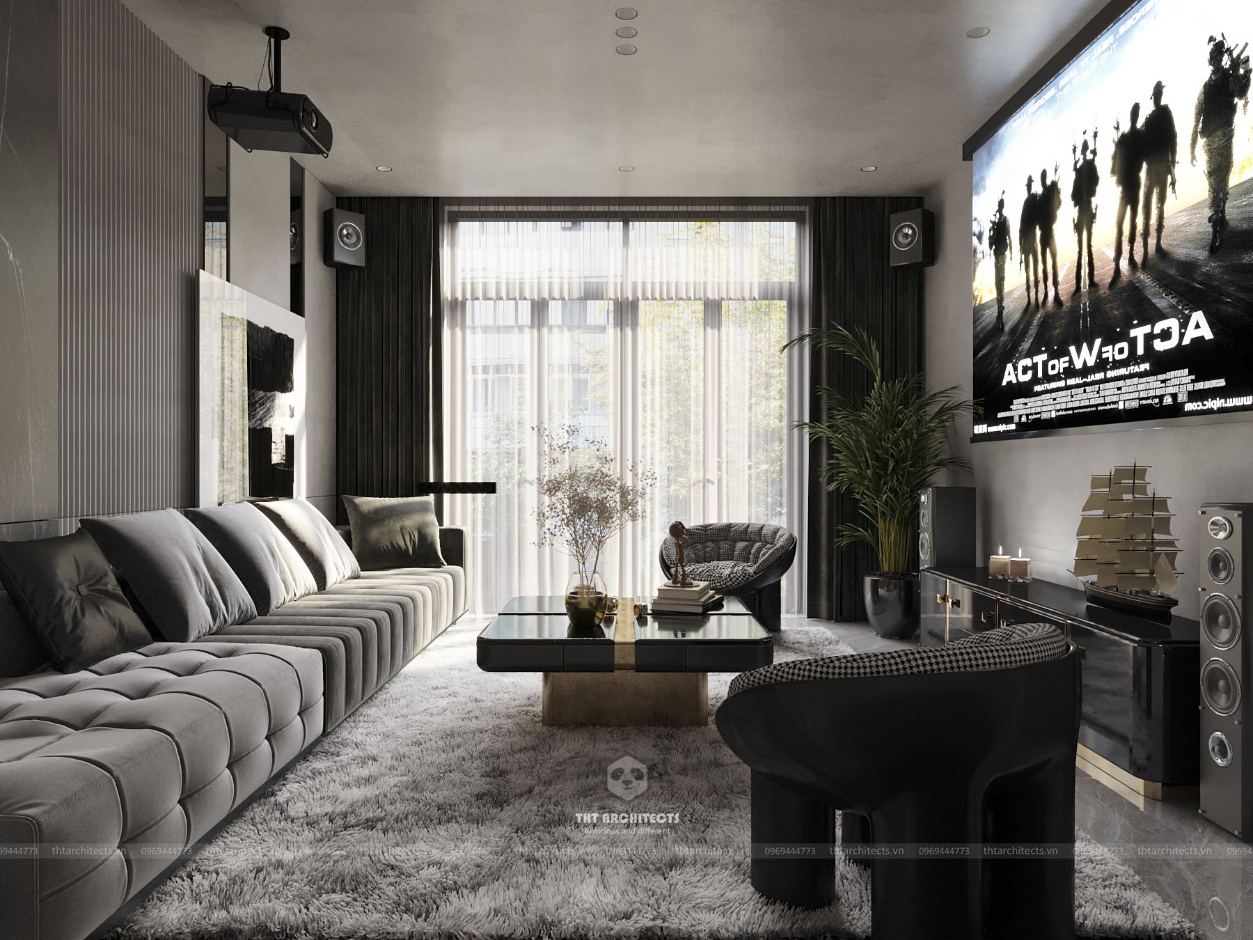tht architects - Trường villa Bình Thuận - phòng giải trí 03